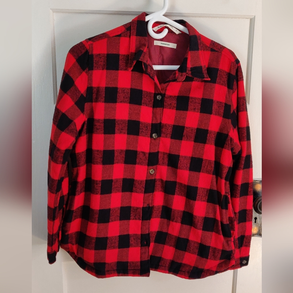 Lined Small Woolrich flannel ladies Pemberton insulated jacket button down